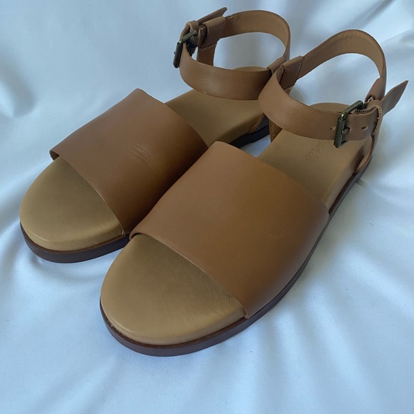 Madewell Women’s Brown Leather Sandals Size 8, like new - Picture 1 of 4